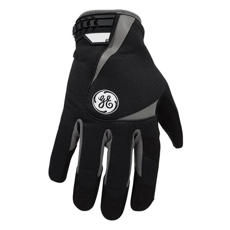 Mechanics Gloves, XL, Black, Gray, Spandex